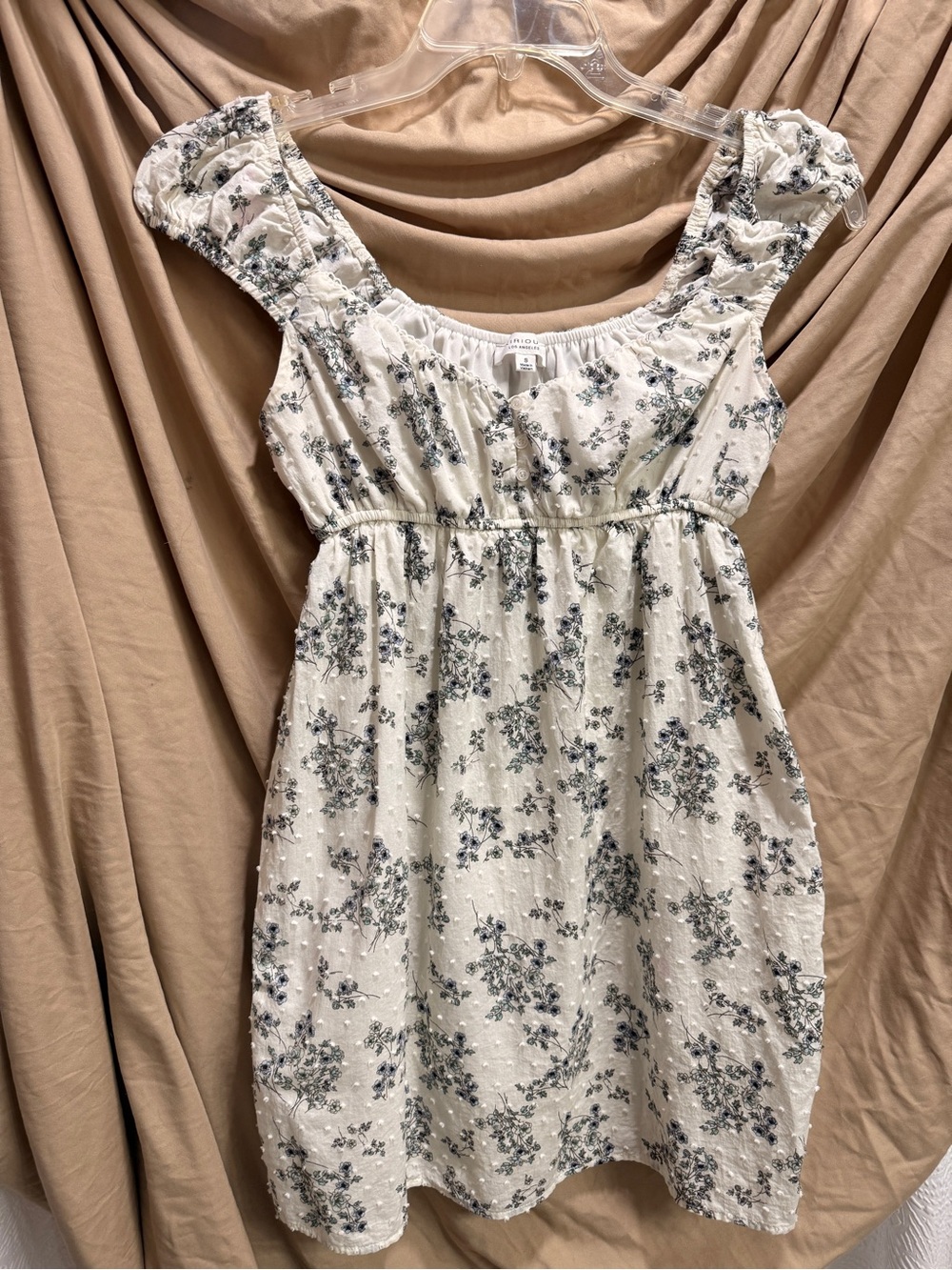 Kirious Los Angeles, Cottage-core Floral Babydoll Dress, Size Small